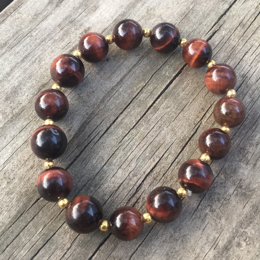 🎉Host Pick ☝️Tiger eye gemstone stretch bracelet